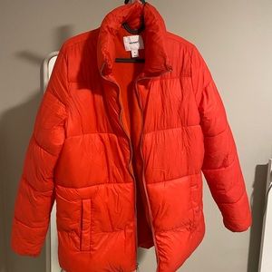 Red Old Navy puffer jacket ~Medium